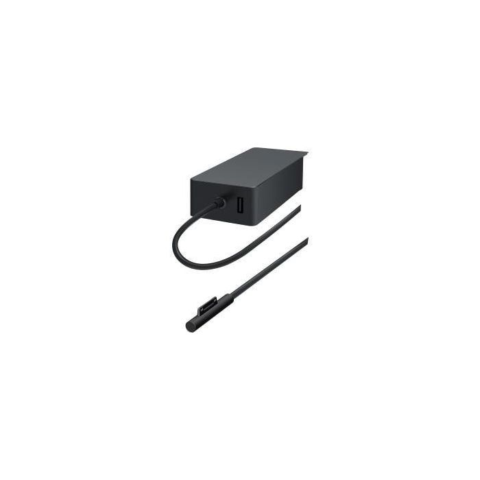 Microsoft Cargador 65W con Puerto USB Adicional para Surface Pro y Surface Laptop Negro