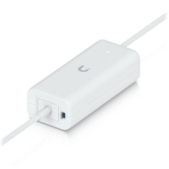 Ubiquiti Adaptador AC con PoE Integrado, 10 GbE, Tipo-C 5V 5A, PoE+ 48V 0.65A, para UniFi Cloud Gateway 2