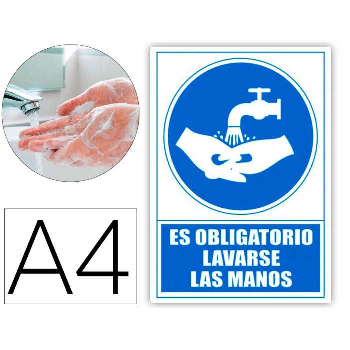 Señal Serigrafiada 1 Tinta Azul Es Obligatorio Lavarse Las Manos 0 Señal Serigrafiada 1 Tinta Azul Es Obligatorio Lavarse Las Manos 0