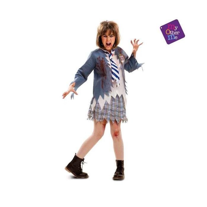 Disfraz infantil estudiante zombie chica talla 7-9 años 4