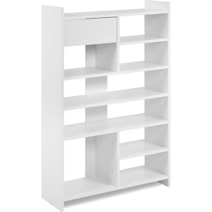 003773MACMUNSTER Zapatero MÜNSTER Blanco, capacidad 12 pares de zapatos, 71,5 x 25 x 109 cm 2