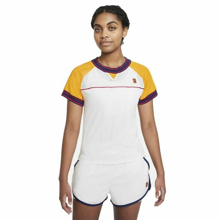 Camiseta de Manga Corta Mujer Nike Court Dri-Fit Slam Blanco S 0 Camiseta de Manga Corta Mujer Nike Court Dri-Fit Slam Blanco S 0