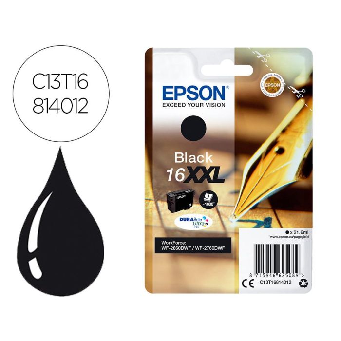 Epson Cartucho Negro 16XXL Workforce 2660Dwf