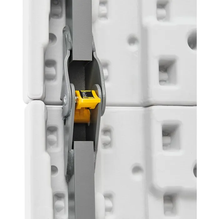 Mesa plegable 120 cm 4 personas con recubrimiento en polvo en tubos de acero uso interior y exterior 5