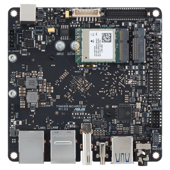ASUS TINKER BOARD 3N/4G/32G Placa Base Rockchip RK3568, 4GB RAM, 32GB eMMC, Rockchip