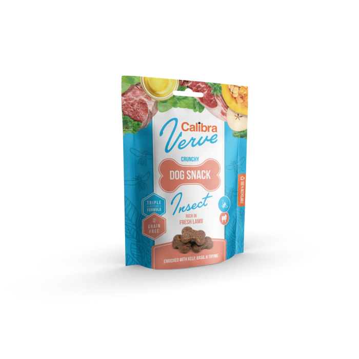 Calibra Dog Verve Crunchy Snack con Insectos y Cordero Fresco 150 gr