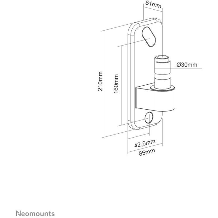 Wand-Adapter AWL75-450WH Neomounts für Monitor-Tischhalterung DS70-450WH1 und DS75-450WH2 White 9 Wand-Adapter AWL75-450WH Neomounts für Monitor-Tischhalterung DS70-450WH1 und DS75-450WH2 White 9