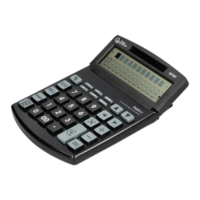 Liderpapel Calculadora Sobremesa XF40 12 Dígitos Solar y Pilas Negro 40% Reciclada 175x120x30 mm 6