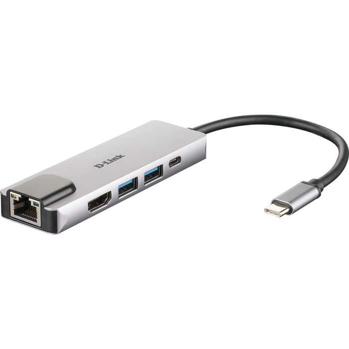 D-Link DUB-M520 Docking USB Tipo-C, Adaptador Hub 5-en-1 con HDMI 4K, 2xUSB 3.0, USB-C PD, RJ45 Gigabit, Gris para Mac/Windows/Linux 0 D-Link DUB-M520 Docking USB Tipo-C, Adaptador Hub 5-en-1 con HDMI 4K, 2xUSB 3.0, USB-C PD, RJ45 Gigabit, Gris para Mac/Windows/Linux 0