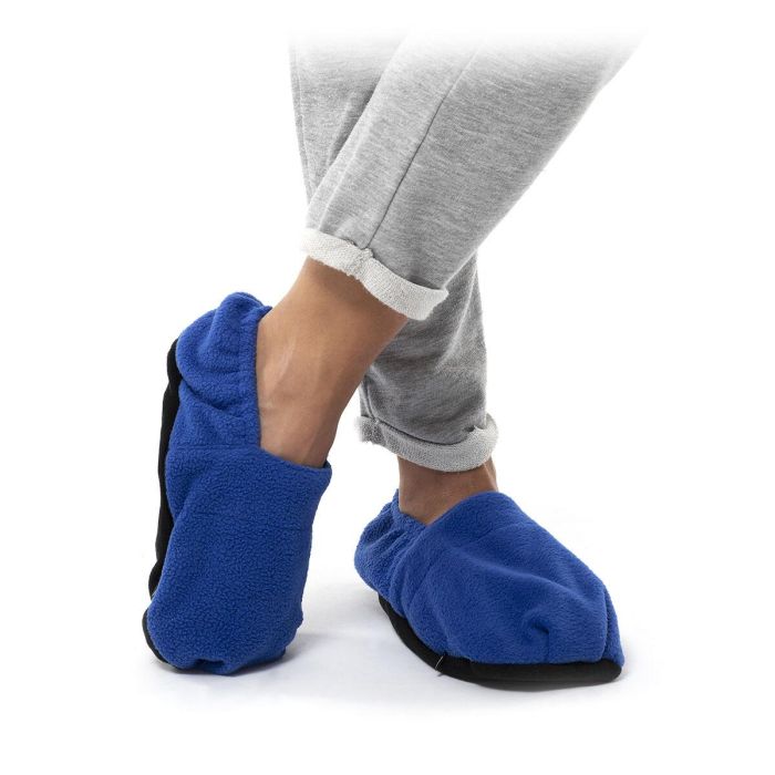 Zapatillas de Casa Calentables en Microondas InnovaGoods Azul 3 Zapatillas de Casa Calentables en Microondas InnovaGoods Azul 3