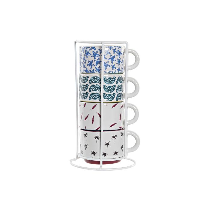 Cafe Colonial DKD Home Decor Turquesa Azul 10 x 21 x 11 cm Set de 4 Cafe Colonial DKD Home Decor Turquesa Azul 10 x 21 x 11 cm Set de 4
