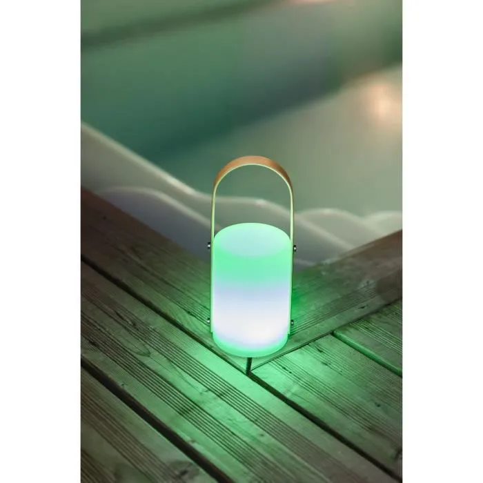 Galix Linterna Portátil Recargable por USB, Bambú/Plástico, 4 LED WRGB (Blanco, Rojo, Verde, Azul) 2