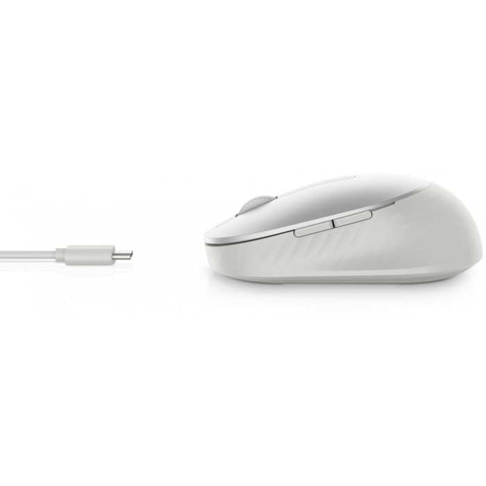 Dell MS7421W Ratón Inalámbrico Óptico Bluetooth/USB 2.4 GHz Ergónomico Plateado Platino 7 Botones Programables Recargable 7