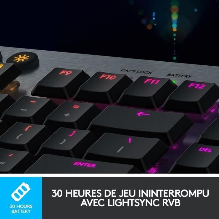 Teclado mecánico para juegos - LOGITECH G - G915 LIGHTSPEED - GL TACTILE SWITCH 4