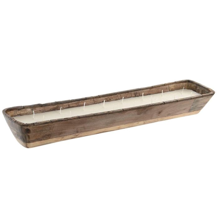 DKD Home Decor Vela Tropical de Soja Marrón 16x76 cm con 16 Mechas para Ambiente Tropical