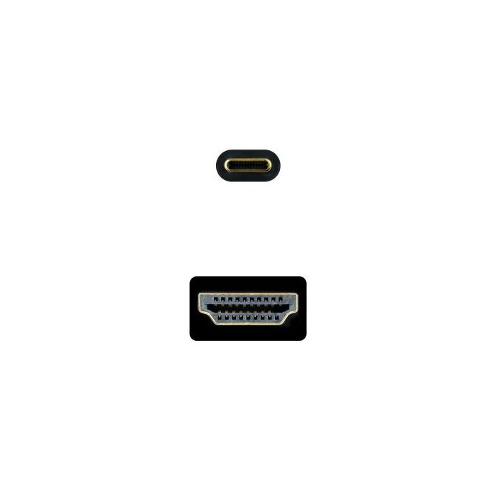 Cable USB-C a HDMI NANOCABLE 10.15.5132 Negro 1,8 m 4K Ultra HD 2