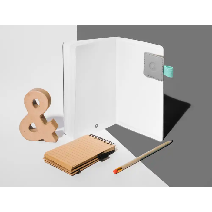 Antartik Portabolígrafo Autoadhesivo para Cuaderno, Agenda y Tablet hasta 15mm Grosor, Gris y Turquesa 9 Antartik Portabolígrafo Autoadhesivo para Cuaderno, Agenda y Tablet hasta 15mm Grosor, Gris y Turquesa 9