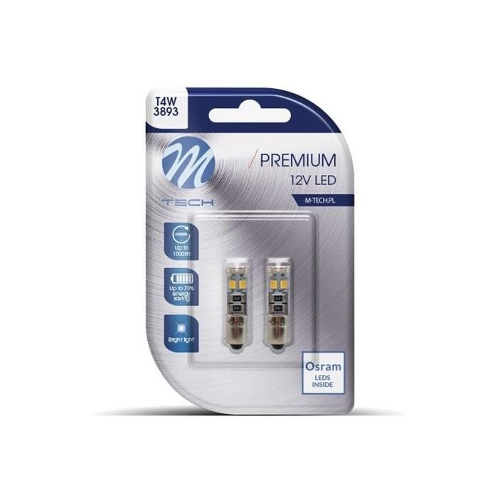 M-Tech LB315W Bombillas LED Blanco Canbus 12V 4W Ba9S 0 M-Tech LB315W Bombillas LED Blanco Canbus 12V 4W Ba9S 0
