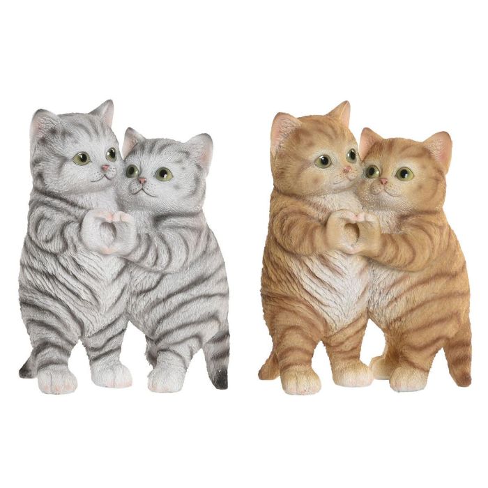 DKD Home Decor Figura Decorativa Gatos Moderna Resina Gris Marrón 9x18x13.5 cm Pack 2 Unidades 0 DKD Home Decor Figura Decorativa Gatos Moderna Resina Gris Marrón 9x18x13.5 cm Pack 2 Unidades 0