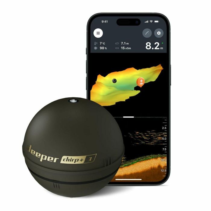 Deeper DEE4779032950992 Sonda de Pesca Inalámbrica con GPS y Creación de Mapas 3D Negra