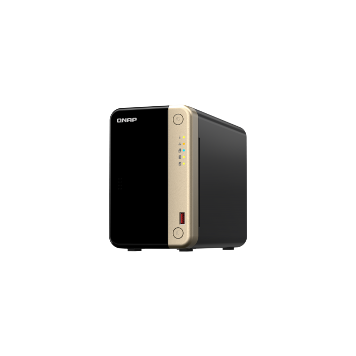 QNAP TS-264 NAS Torre Ethernet Negro, Oro N5095