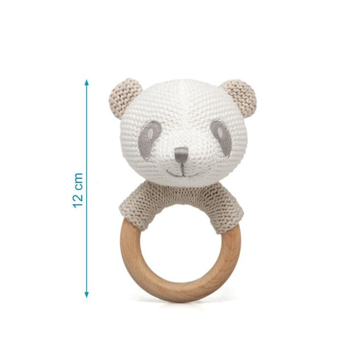 Mordedor Panda Madera Y Algodón 3 Mordedor Panda Madera Y Algodón 3