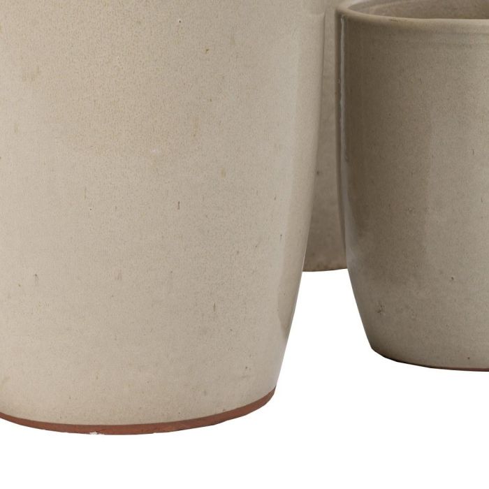 S/5 Jarrones Crema Cerámica Decoración 56 X 56 X 70 cm