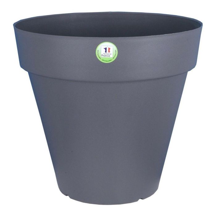 Riviera Maceta Soleilla Redonda Gris Reluciente Ø 39.2x35.8 cm, 25L, Resistente a Heladas y UV, Fabricación Francesa Riviera Maceta Soleilla Redonda Gris Reluciente Ø 39.2x35.8 cm, 25L, Resistente a Heladas y UV, Fabricación Francesa