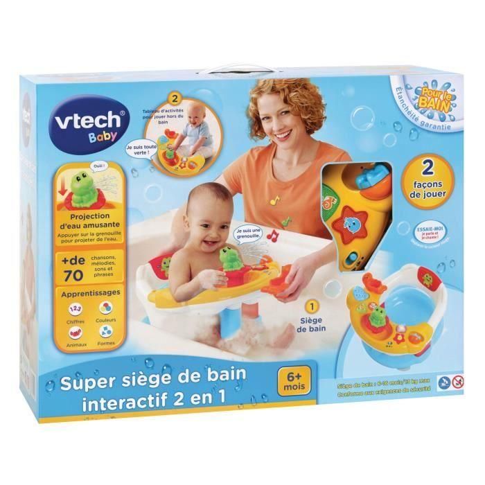 VTech Baby Asiento de Baño Súper Interactivo 2 en 1 y Juguete para Bebés +6 Meses con 4 Botones Luminosos y Rana que Proyecta Agua 4 VTech Baby Asiento de Baño Súper Interactivo 2 en 1 y Juguete para Bebés +6 Meses con 4 Botones Luminosos y Rana que Proyecta Agua 4