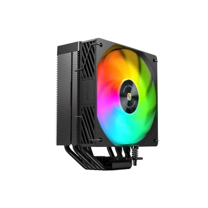 Mars Gaming MCPUX5 Disipador CPU por Aire de Doble Torre con 2 Ventiladores ARGB de 120mm PWM, 5 Heatpipes de Cobre, Compatible con Intel LGA 1700 y AMD AM5