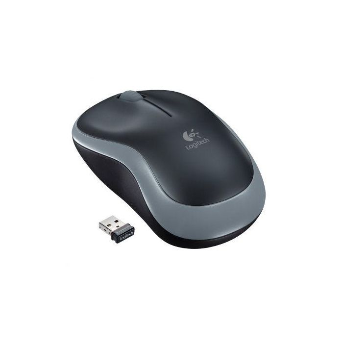 Logitech Ratón Inalámbrico M185, RF Wireless, Pilas Alcalinas, Gris