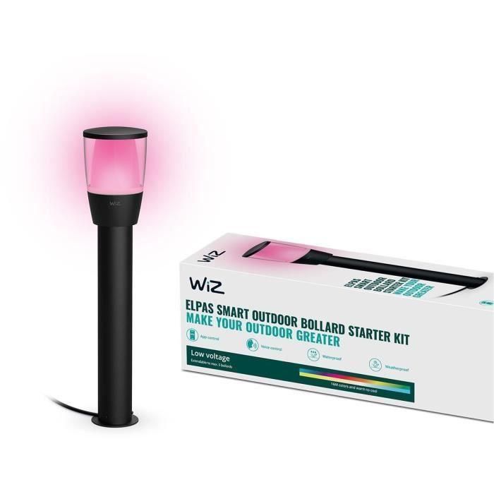 WIZ ELPAS Kit de inicio de terminal conectado para exteriores de 12 V - Molinos de viento - Aluminio - LED integrado - Negro WIZ ELPAS Kit de inicio de terminal conectado para exteriores de 12 V - Molinos de viento - Aluminio - LED integrado - Negro