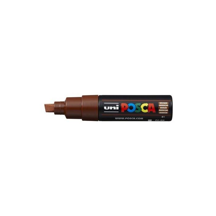 POSCA PC-8K Marcador No Permanente Punta Biselada 8.0 mm Marrón