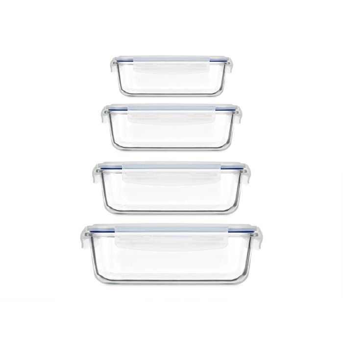 Set 4 Fiambreras Borosilic Rec 370 640 1000 1500Ml Vivalto 26X22CM (4 Unidades) 1 Set 4 Fiambreras Borosilic Rec 370 640 1000 1500Ml Vivalto 26X22CM (4 Unidades) 1