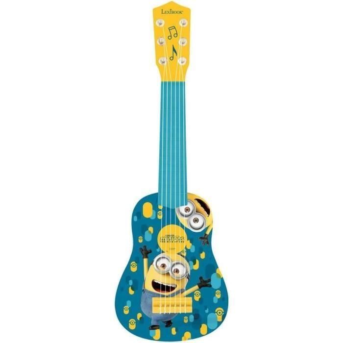 LEXIBOOK - MINIONS - Guitarra acústica para niños - Altura 53 cm