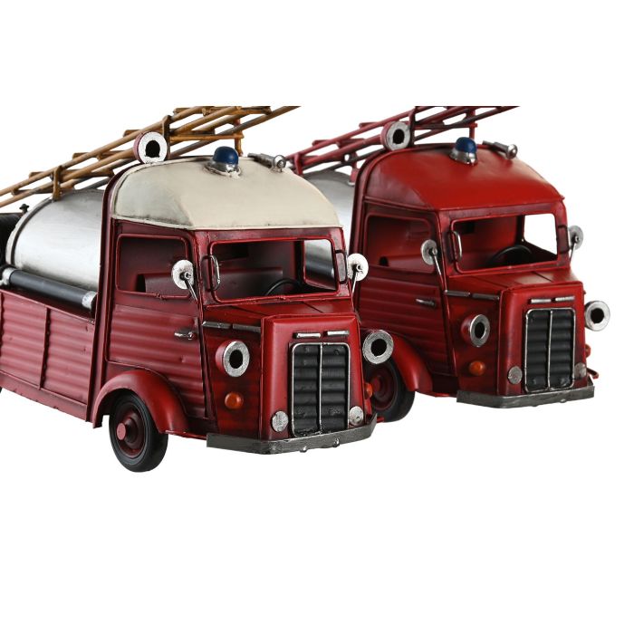 Vehiculo Decoracion Vintage DKD Home Decor Rojo Plateado 14 x 19 x 33 cm (2 Unidades) Vehiculo Decoracion Vintage DKD Home Decor Rojo Plateado 14 x 19 x 33 cm (2 Unidades)