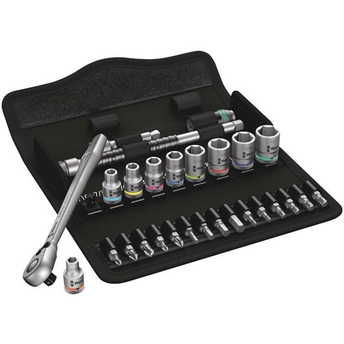 Wera 8100 SA 11 Zyklop - Juego de llaves de carraca reversible 1/4"