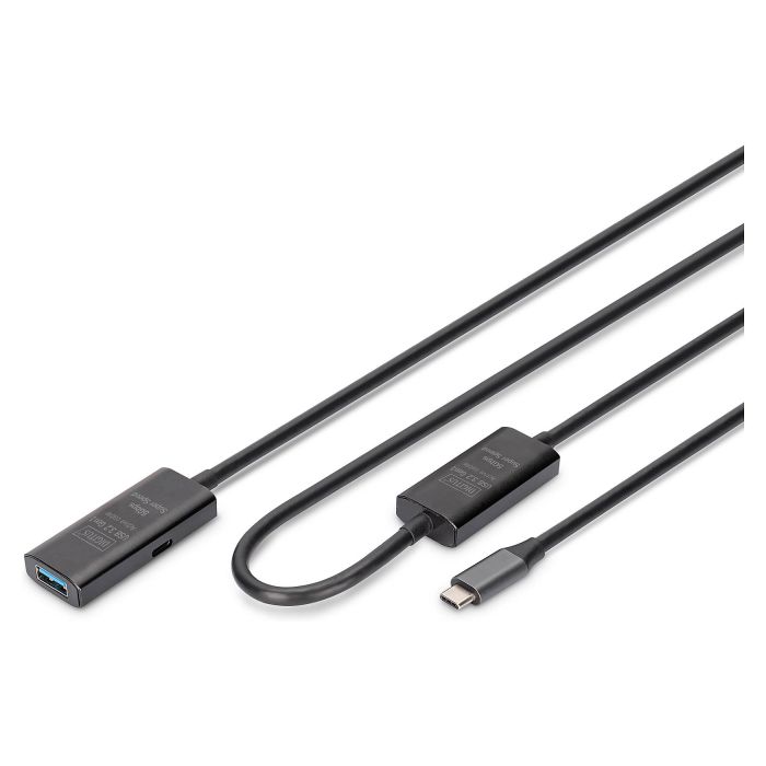 Digitus Cable Extensor USB-C a USB-A 3.2 Gen 1 (5 Gbps) 10 Metros Negro 0 Digitus Cable Extensor USB-C a USB-A 3.2 Gen 1 (5 Gbps) 10 Metros Negro 0