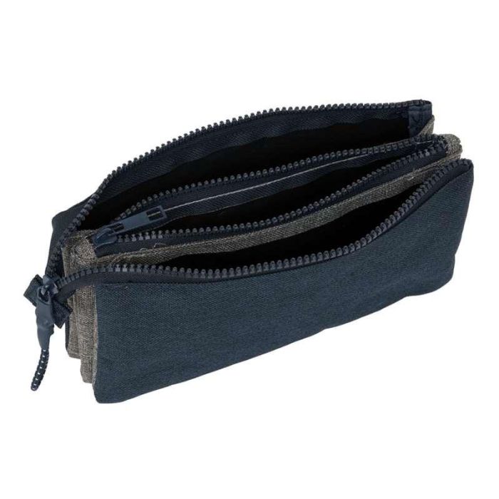 Portatodo Triple Kappa Dark navy Gris Azul marino 22 x 12 x 3 cm 4 Portatodo Triple Kappa Dark navy Gris Azul marino 22 x 12 x 3 cm 4
