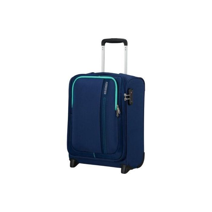 Maleta de Cabina American Tourister Sea Seeker Upright/ 45x36x20cm/ 2 Ruedas/ Marino Combate 1