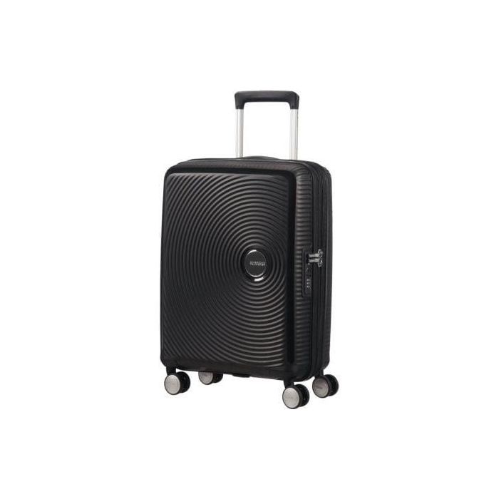 Maleta de Cabina American Tourister SoundBox Spinner 55cm/ 55x40x20cm/ 4 Ruedas/ Negro Bass 1