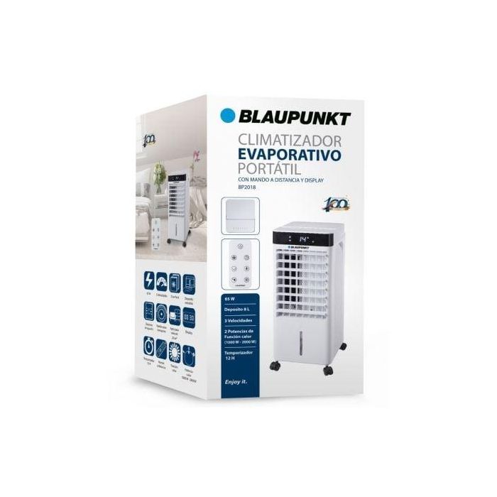 Climatizador Evaporativo Blaupunkt BP2018/ 65W/ Deposito 8L/ Función Calefactor 1