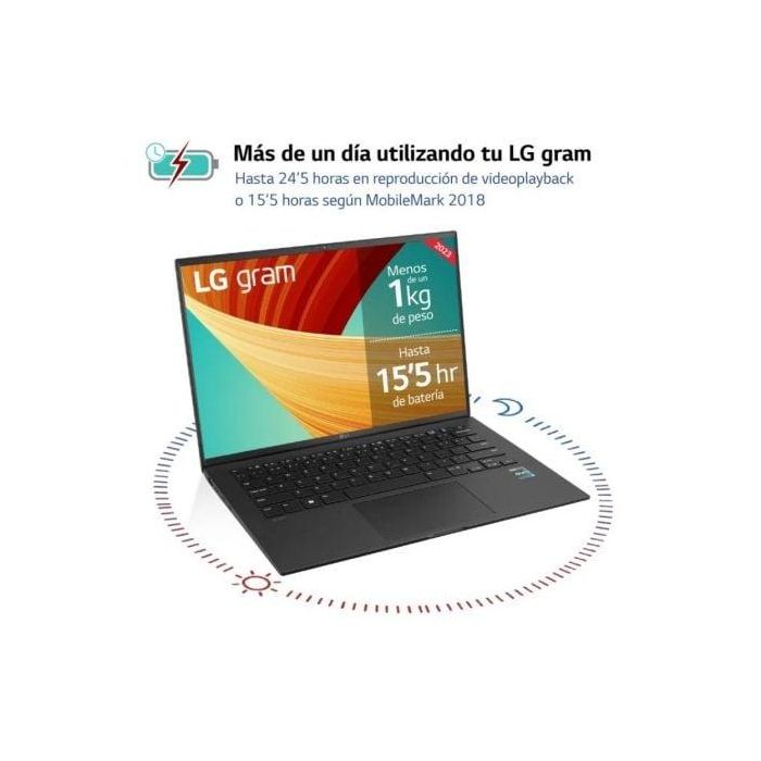 Portátil LG Gram 14Z90S-G.AD78B Intel Core Ultra 7-155H/ 32GB/ 1TB SSD/ 14"/ Win11 2