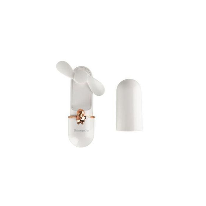 Orbegozo HF 2500 Ventilador de Mano Portátil, 2 Velocidades, Batería Litio 1200 mAh, Carga USB, Blanco/Oro Rosado con Funda Orbegozo HF 2500 Ventilador de Mano Portátil, 2 Velocidades, Batería Litio 1200 mAh, Carga USB, Blanco/Oro Rosado con Funda
