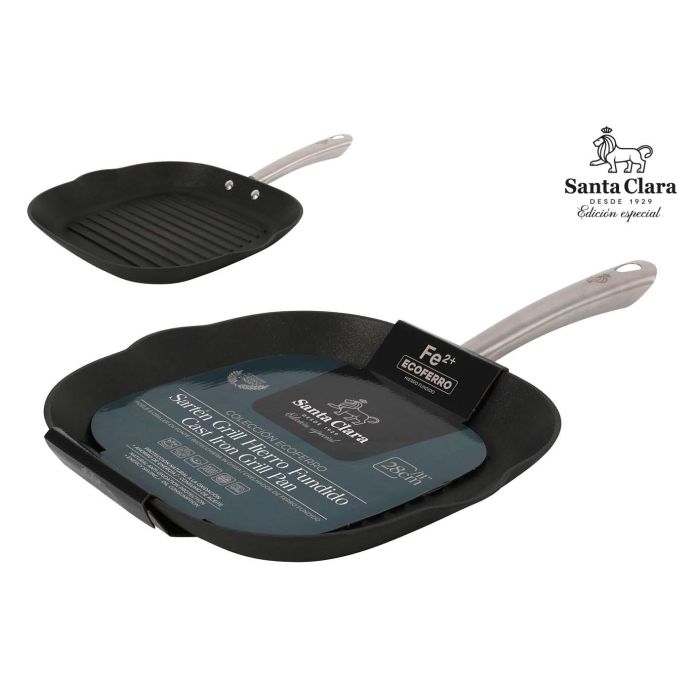 Sartén Grill 28 cm Hierro Fundido Ecofer Santa Clara - Inde (3 Unidades) Sartén Grill 28 cm Hierro Fundido Ecofer Santa Clara - Inde (3 Unidades)