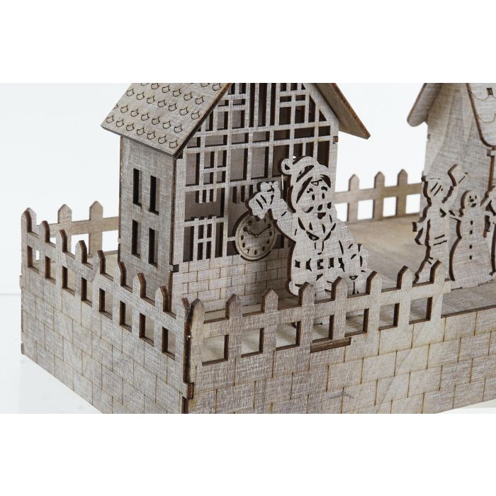 DKD Home Decor Decoración Navidad Alpina Casas con Iluminación LED de Madera Marrón 15x20x45 cm 3 DKD Home Decor Decoración Navidad Alpina Casas con Iluminación LED de Madera Marrón 15x20x45 cm 3