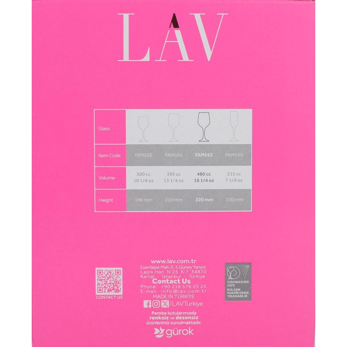 Set de 6 Copas para Vino/Agua 480 cc FAME - Lav (4 Cajas) 3 Set de 6 Copas para Vino/Agua 480 cc FAME - Lav (4 Cajas) 3