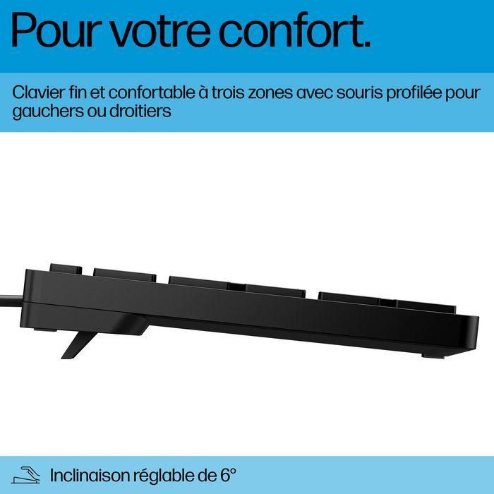 HP 320MK Teclado y Ratón Combo con Cable USB - Distribución SWISS - Ideal para Productividad Profesional en Escritorio 12