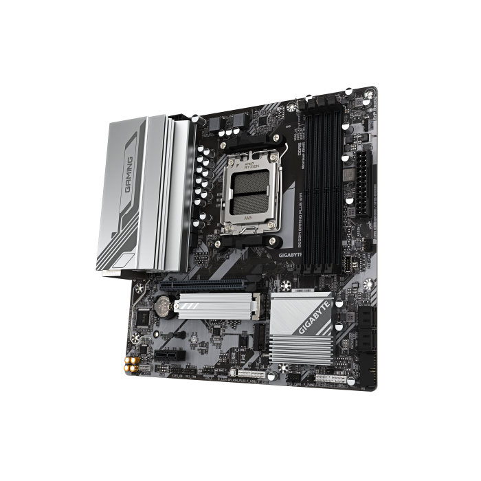 GIGABYTE B650M GAMING PLUS WIFI Placa base - Procesadores AMD Ryzen 9000, VRM de 5+2+2 fases, hasta 8000 MHz DDR5, 2xPCIe 4.0 M.2, LAN 2.5GbE, WIFI 6E, USB 3.2 Gen 1 3 GIGABYTE B650M GAMING PLUS WIFI Placa base - Procesadores AMD Ryzen 9000, VRM de 5+2+2 fases, hasta 8000 MHz DDR5, 2xPCIe 4.0 M.2, LAN 2.5GbE, WIFI 6E, USB 3.2 Gen 1 3