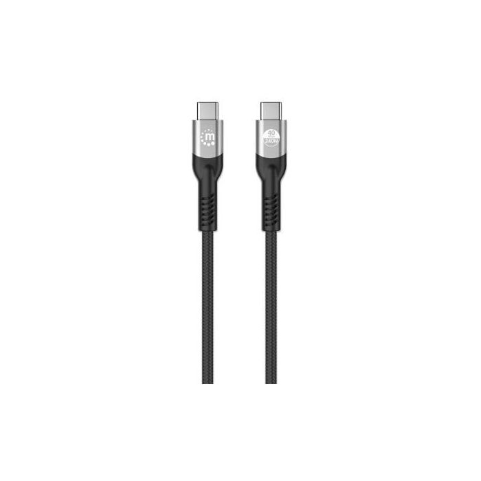 MANHATTAN USB4 USB-C Stecker/Stecker Kabel 240W 40G 8K 1m 3